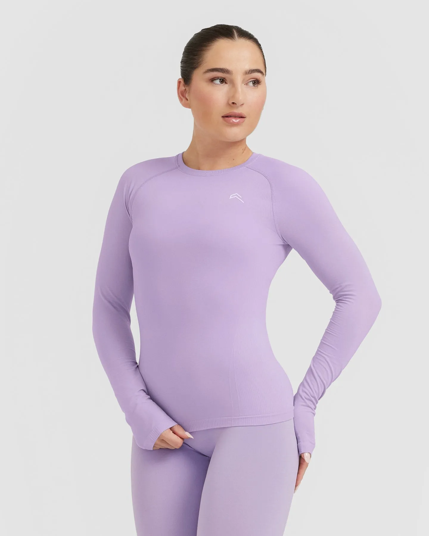 Go To Seamless Fitted Long Sleeve Top | Wisteria Purple sold by Oner Active product image thumbnail 3