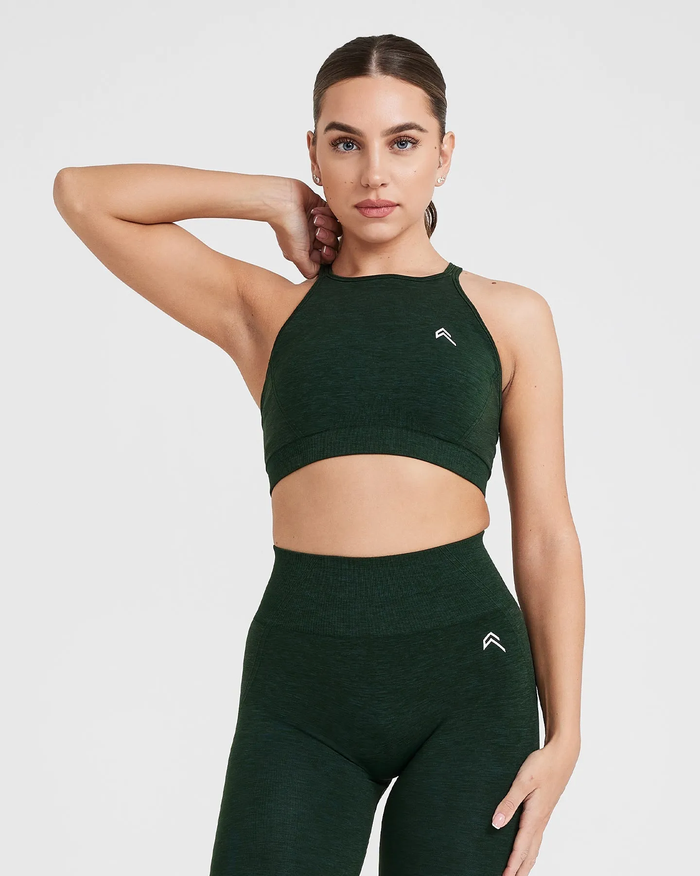 Effortless Seamless High Neck Bralette | Evergreen sold by Oner Active