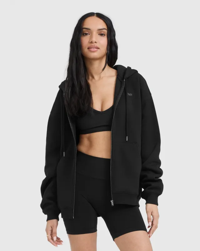 Foundations Zip Through Hoodie | Black sold by Oner Active