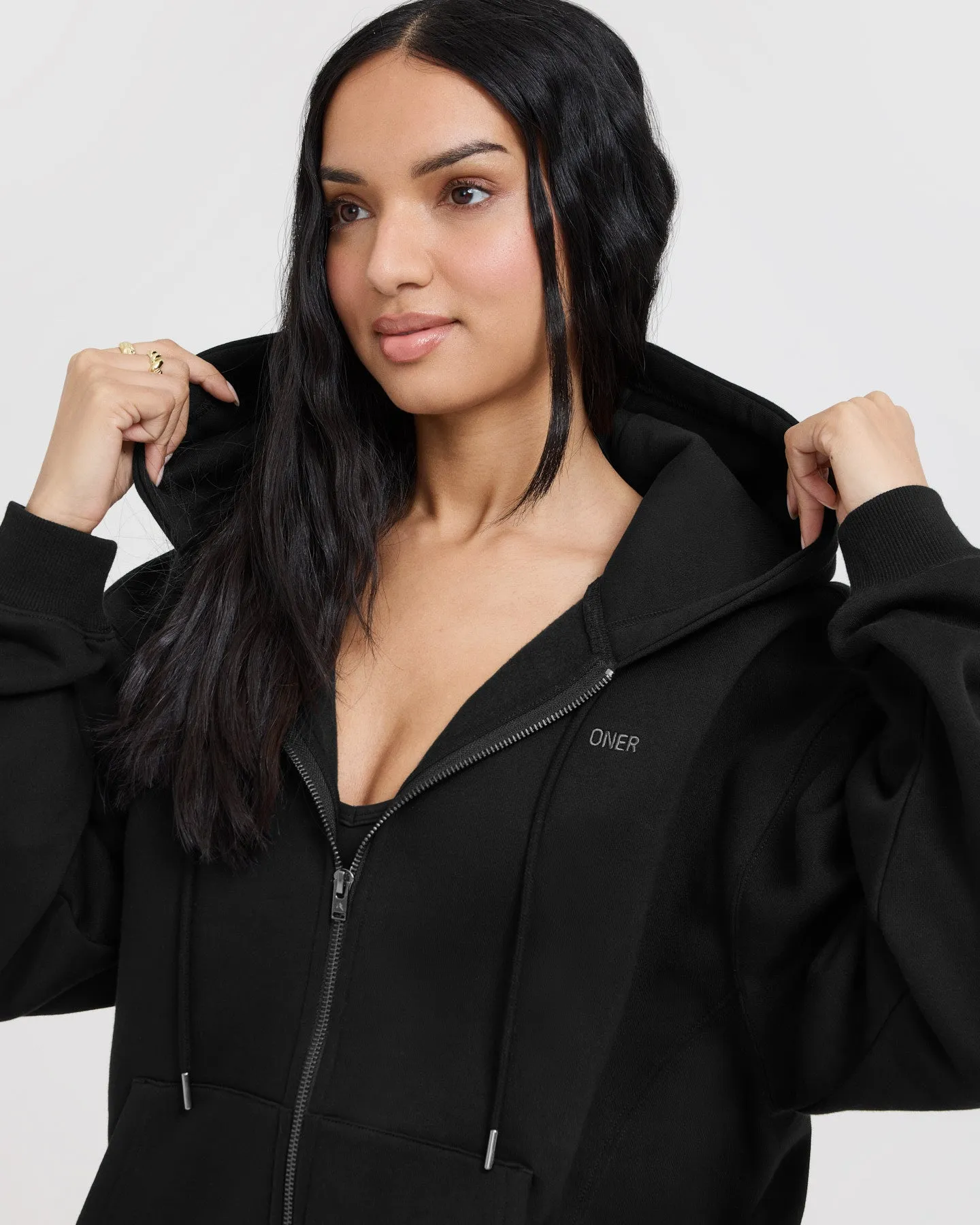 Foundations Zip Through Hoodie | Black sold by Oner Active product image thumbnail 5