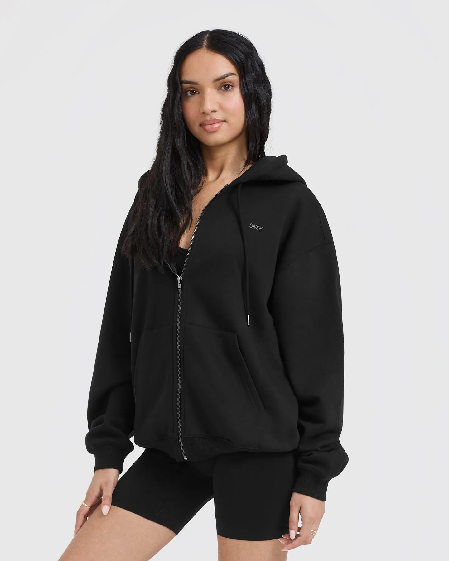 Foundations Zip Through Hoodie | Black sold by Oner Active product image thumbnail 3