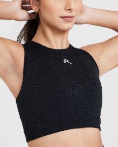 Classic Seamless 2.0 Crop Top | Black Marl sold by Oner Active