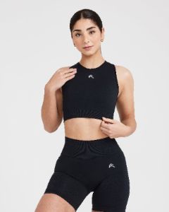 Classic Seamless 2.0 Crop Top | Black Marl sold by Oner Active