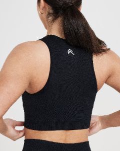 Classic Seamless 2.0 Crop Top | Black Marl sold by Oner Active