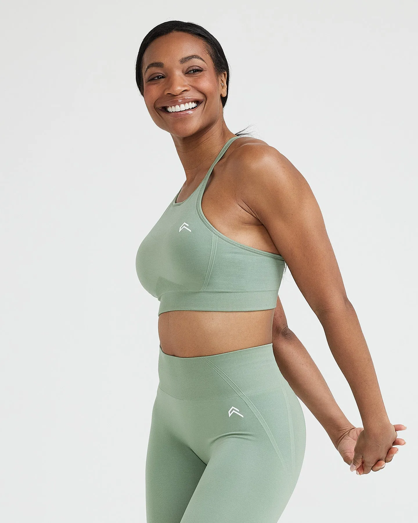 Effortless Seamless High Neck Bralette | Sage sold by Oner Active product image thumbnail 2