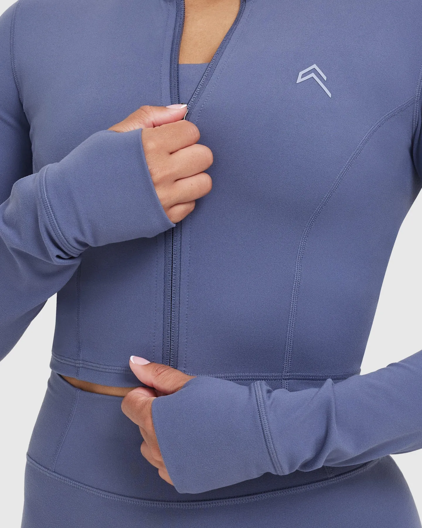 Timeless Crop Jacket | Slate Blue sold by Oner Active product image thumbnail 3