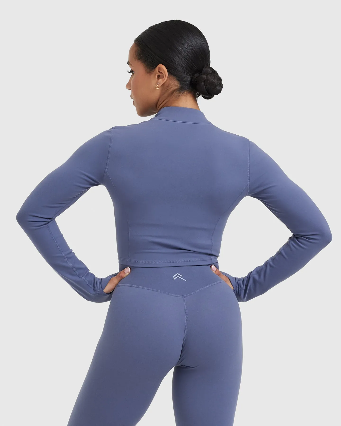 Timeless Crop Jacket | Slate Blue sold by Oner Active product image thumbnail 4