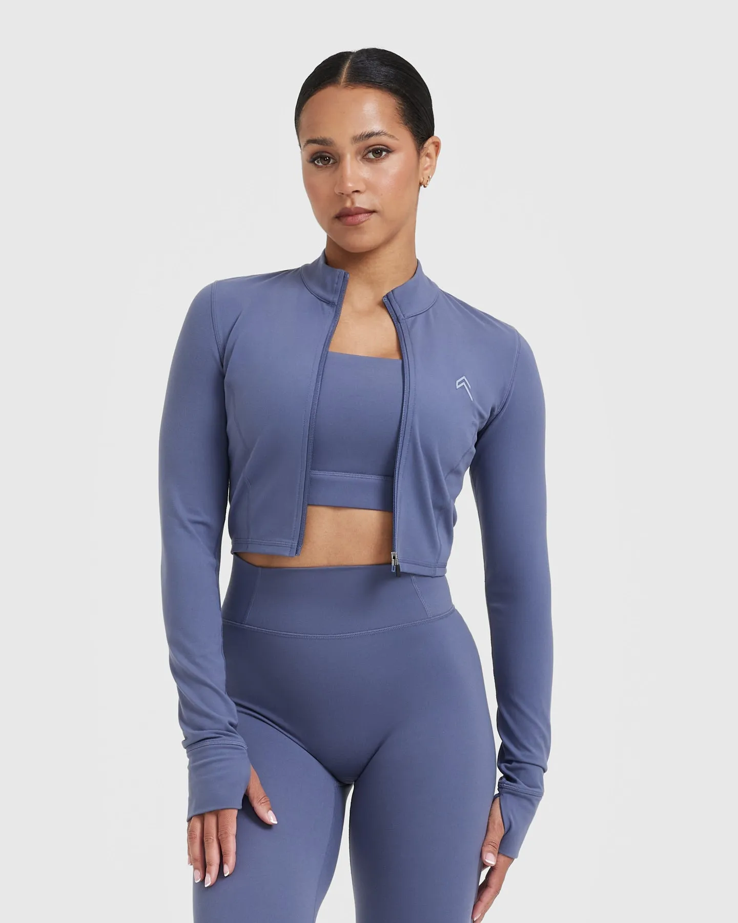 Timeless Crop Jacket | Slate Blue sold by Oner Active