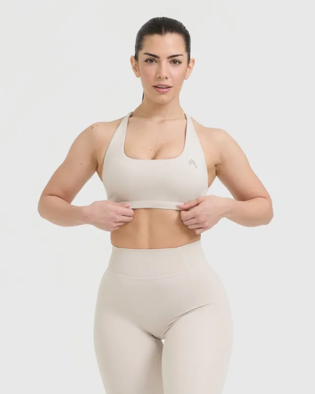 Timeless Square Neck Sports Bra | Sand sold by Oner Active