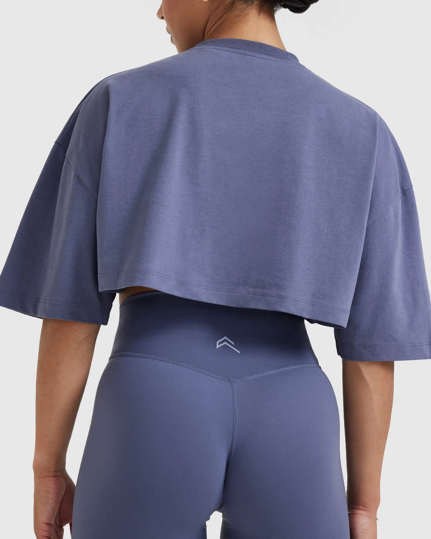 Classic Relaxed Crop Lightweight T-Shirt | Washed Slate Blue sold by Oner Active product image thumbnail 5