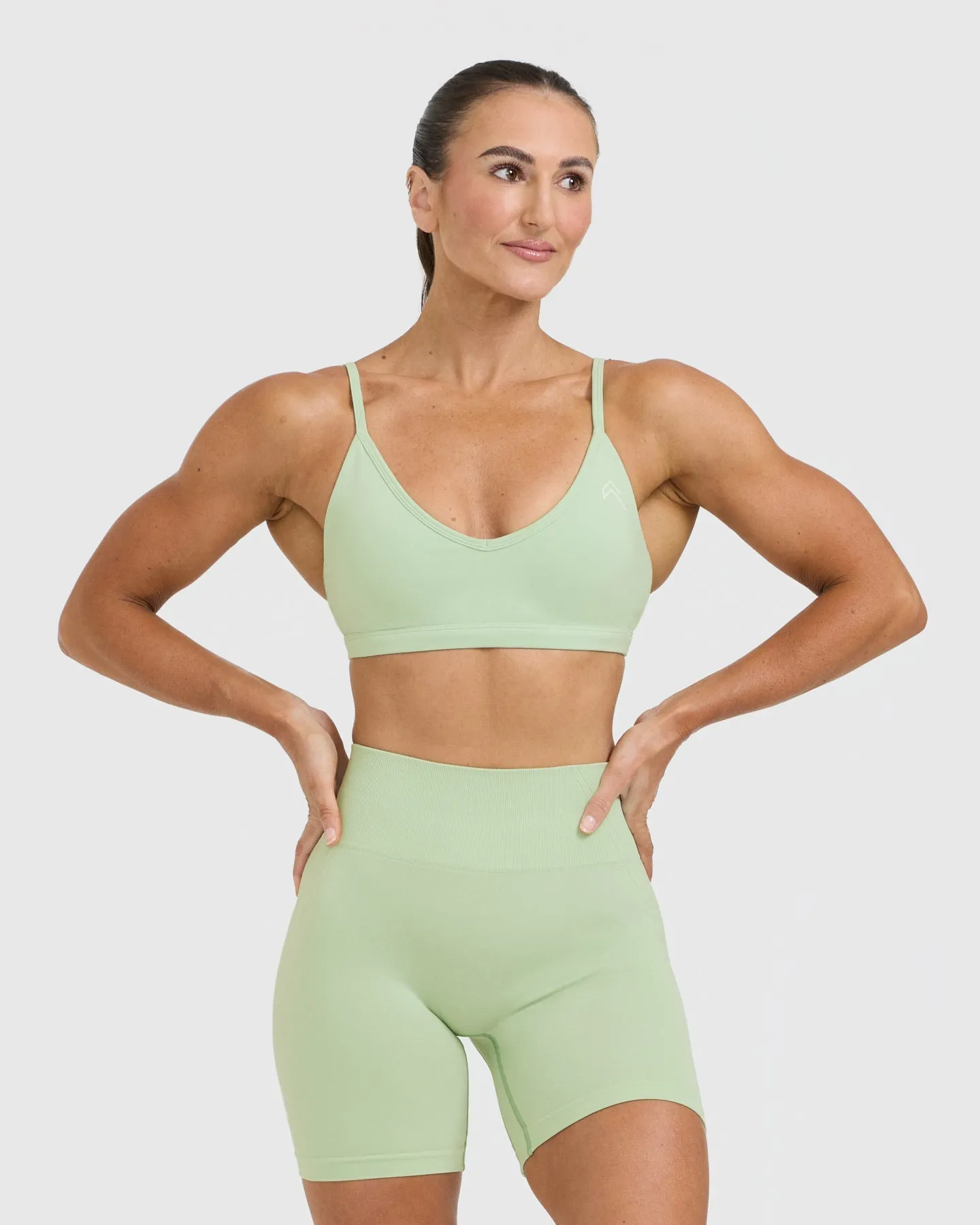 Timeless Strappy Bralette | Mint Green sold by Oner Active