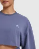 Classic Relaxed Crop Lightweight T-Shirt | Washed Slate Blue sold by Oner Active