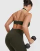 Classic Seamless 2.0 Halter Neck Bralette | Khaki Marl sold by Oner Active