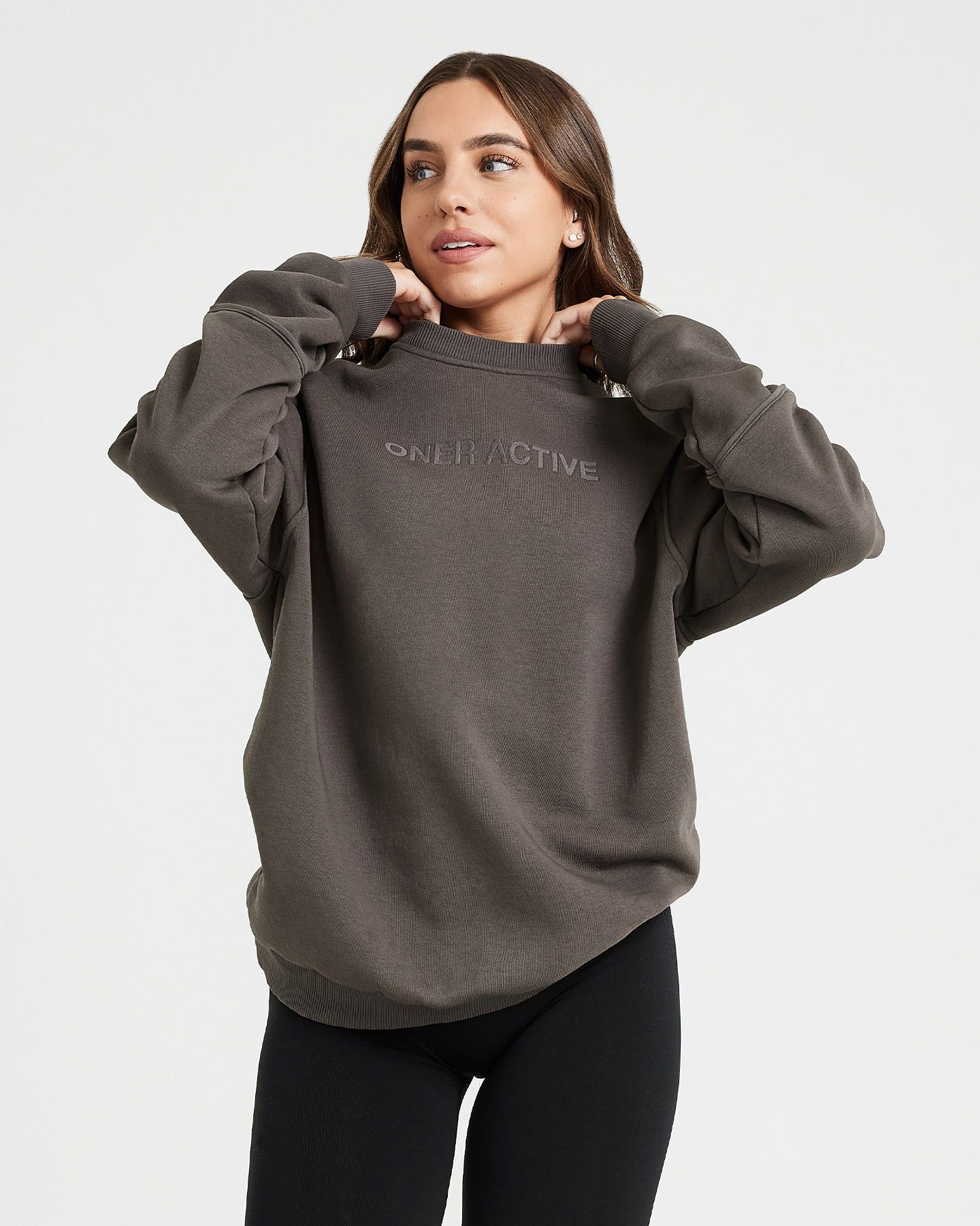 Classic Lounge Oversized Crew Neck | Deep Taupe sold by Oner Active
