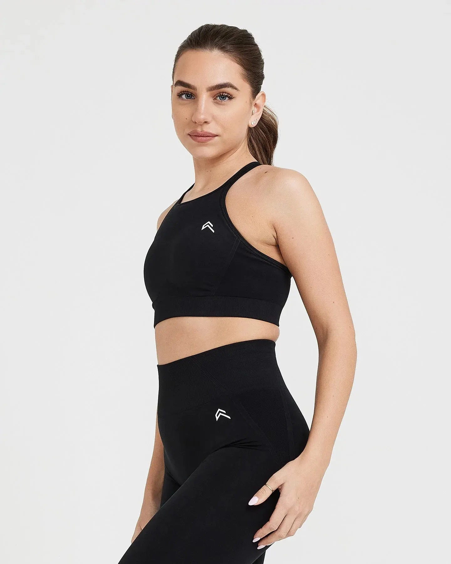 Effortless Seamless High Neck Bralette | Black sold by Oner Active product image thumbnail 2