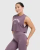 Raising The Bar Graphic Muscle Crop Vest | Vintage Purple sold by Oner Active