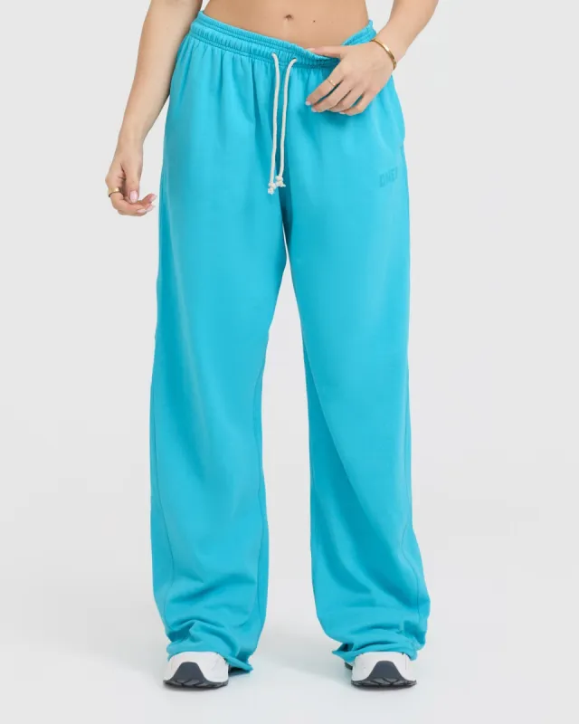 Raw Lounge Wide Leg Joggers | Aqua Blue sold by Oner Active