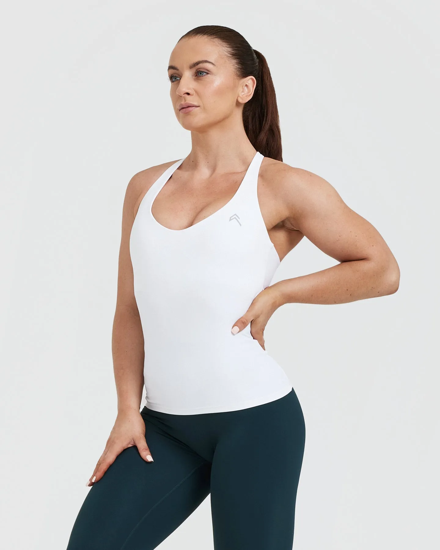 Unified V-Neck Cross Back Vest | White sold by Oner Active product image thumbnail 3
