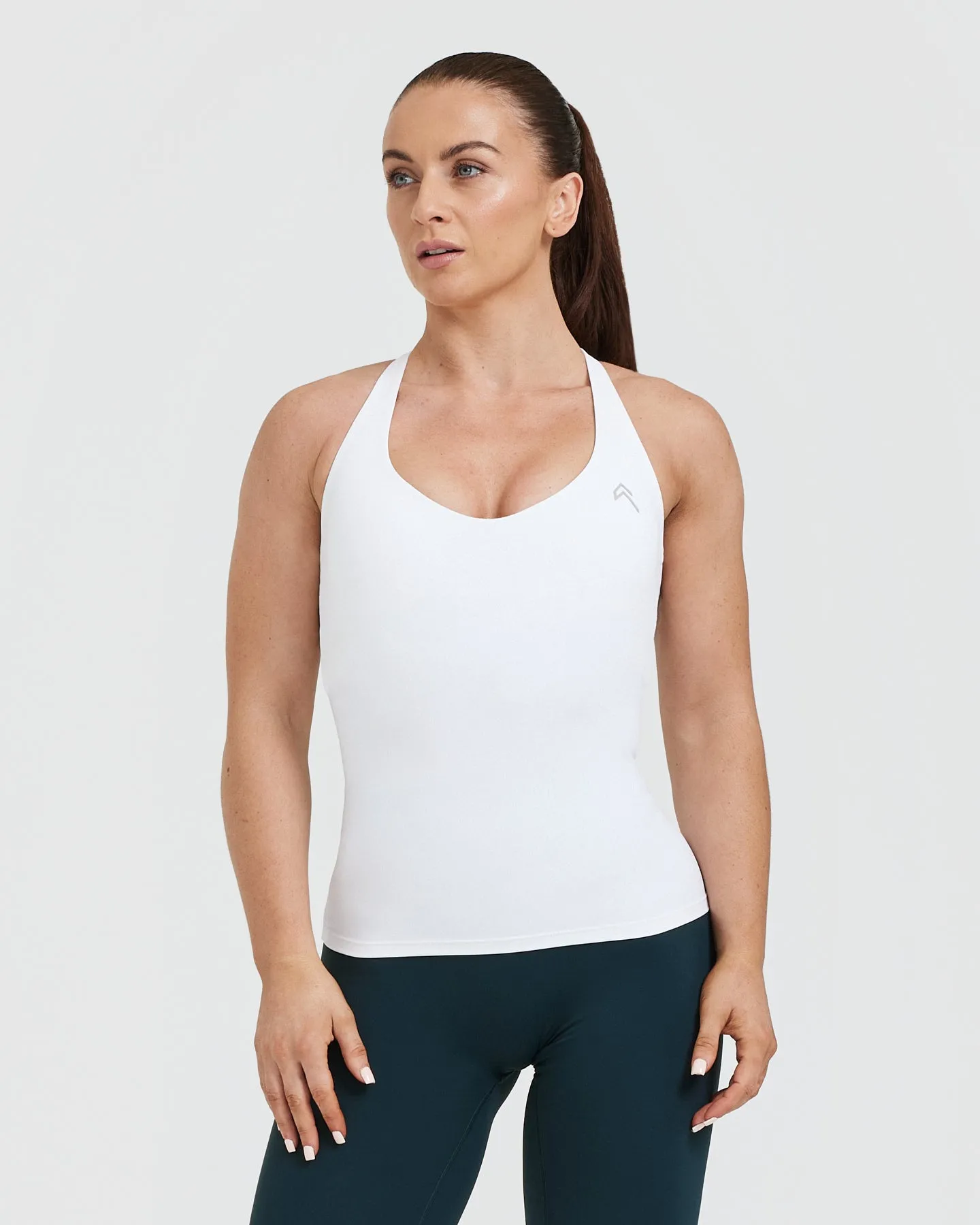Unified V-Neck Cross Back Vest | White sold by Oner Active