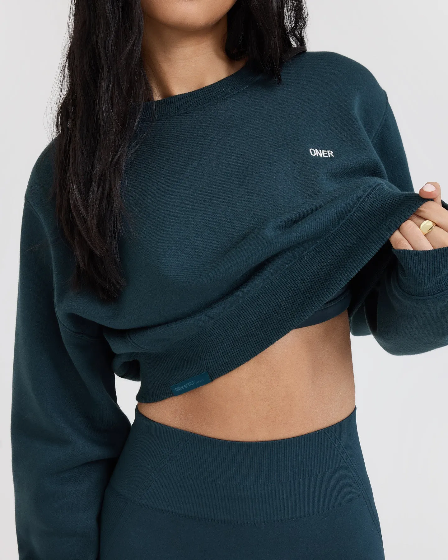 Foundations Crop Sweatshirt | Oil Blue sold by Oner Active product image thumbnail 4