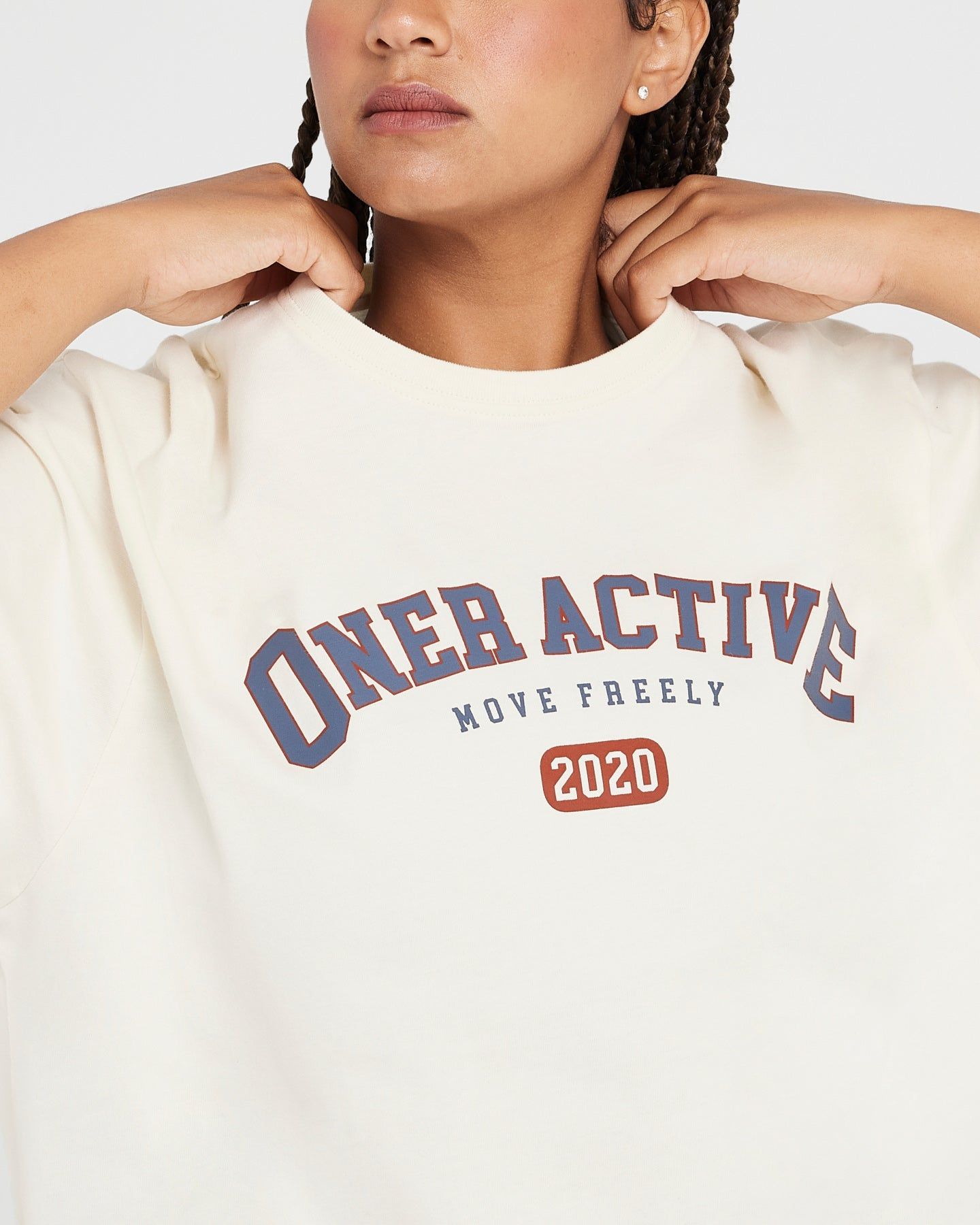 Oversized Short Sleeve Club Tee | Off White sold by Oner Active product image thumbnail 5