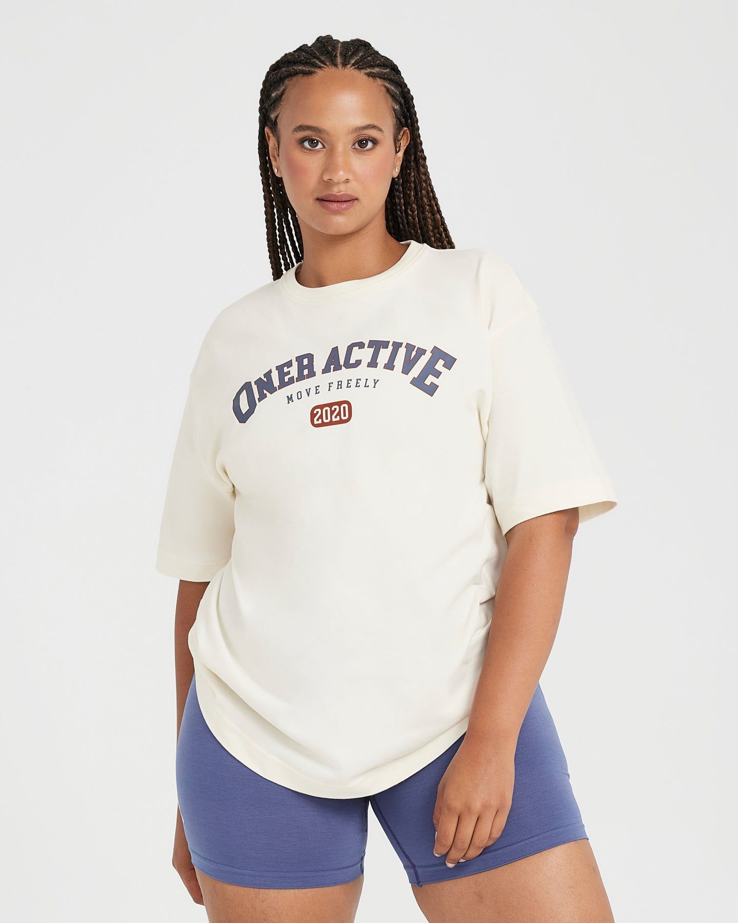 Oversized Short Sleeve Club Tee | Off White sold by Oner Active