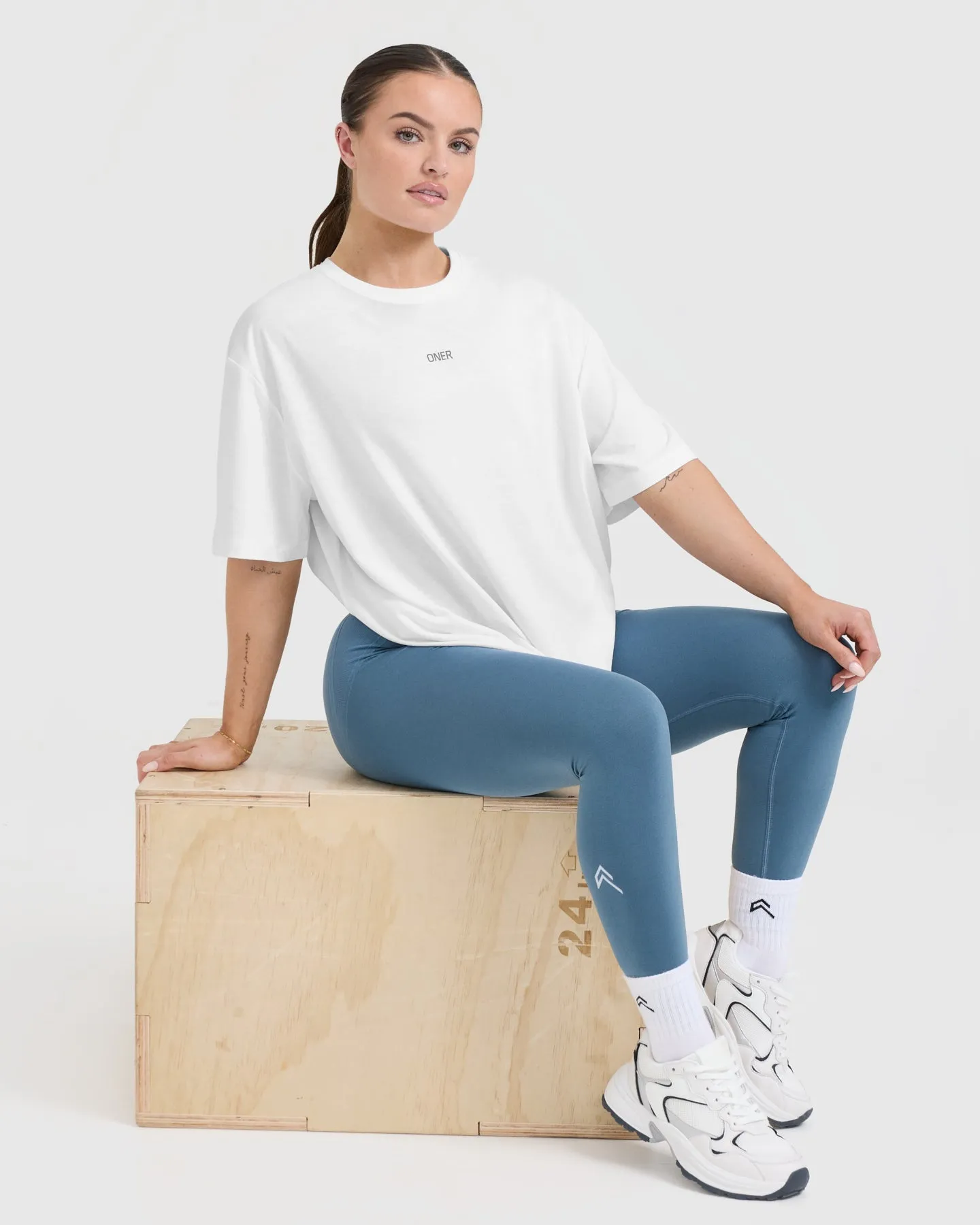 Classic Oner Graphic Oversized Lightweight T-Shirt | White sold by Oner Active product image thumbnail 5