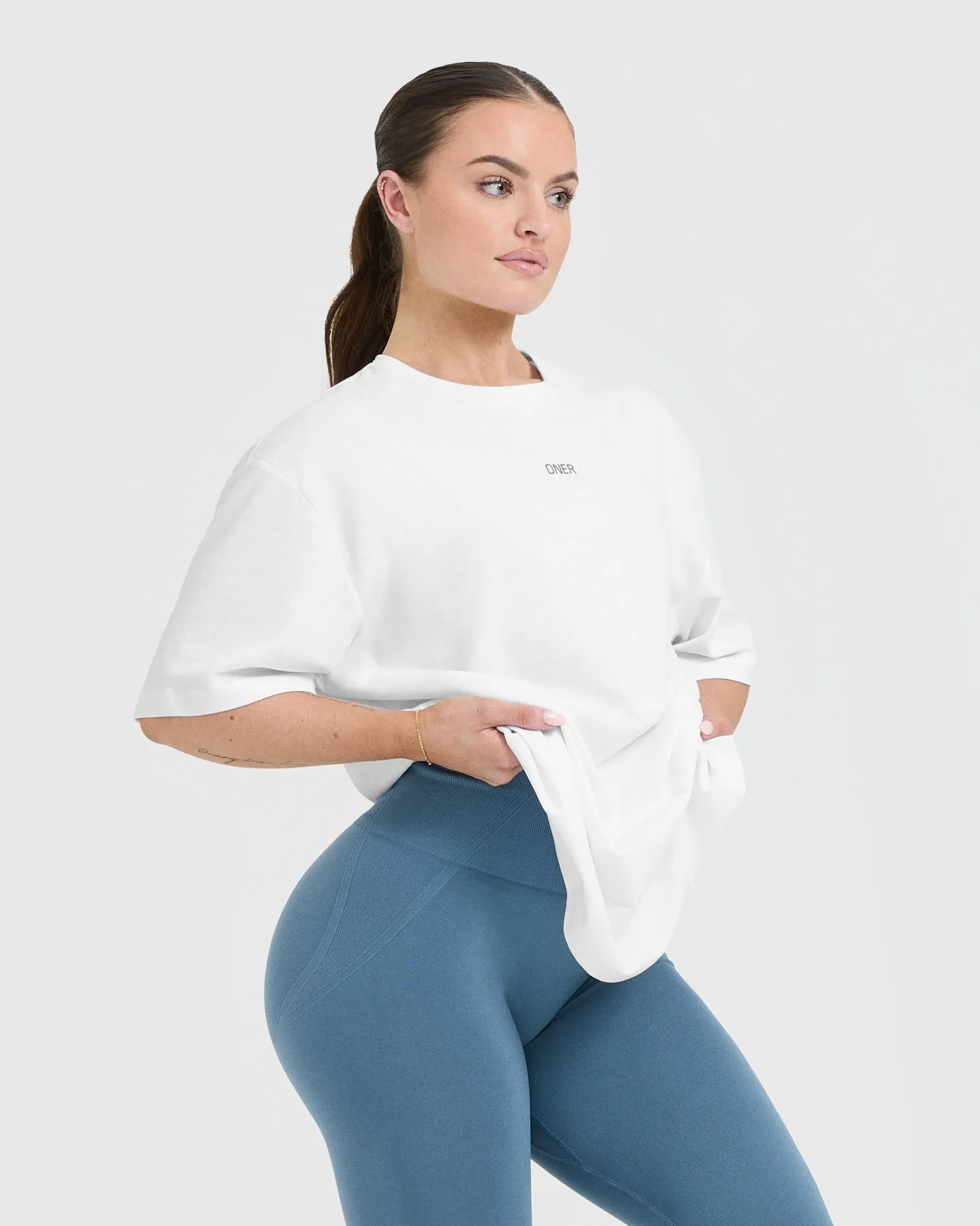 Classic Oner Graphic Oversized Lightweight T-Shirt | White sold by Oner Active product image thumbnail 3