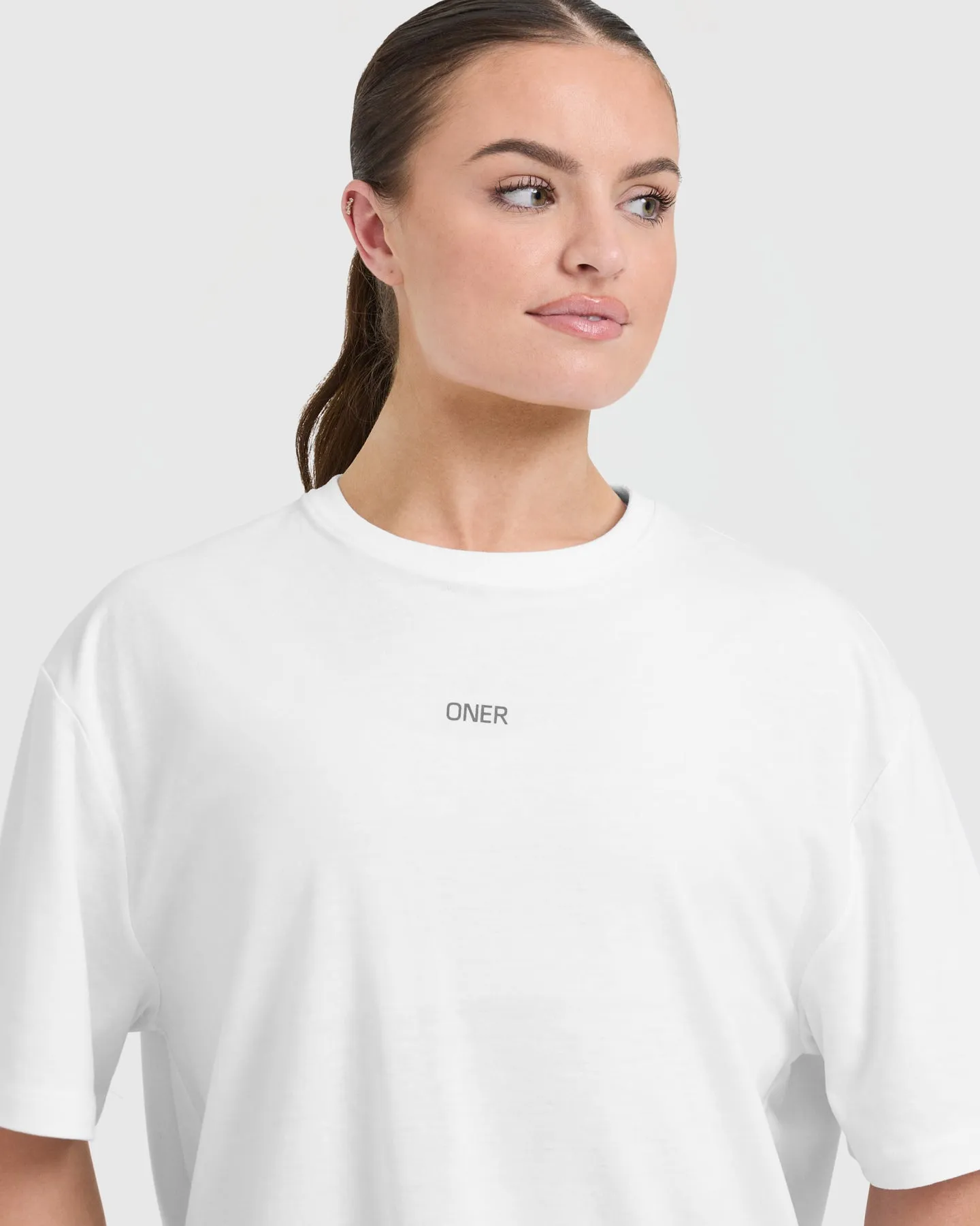 Classic Oner Graphic Oversized Lightweight T-Shirt | White sold by Oner Active product image thumbnail 4
