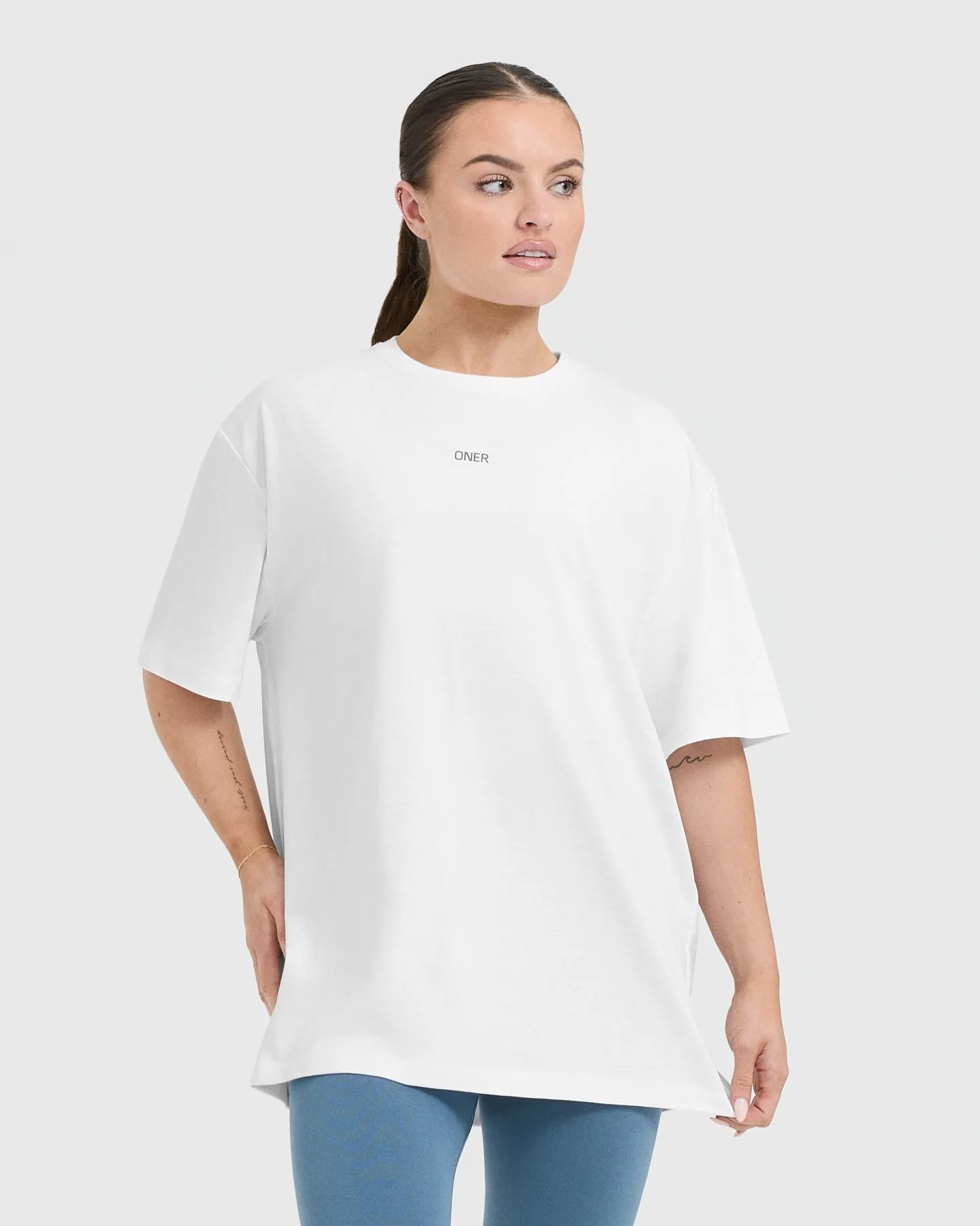 Classic Oner Graphic Oversized Lightweight T-Shirt | White sold by Oner Active