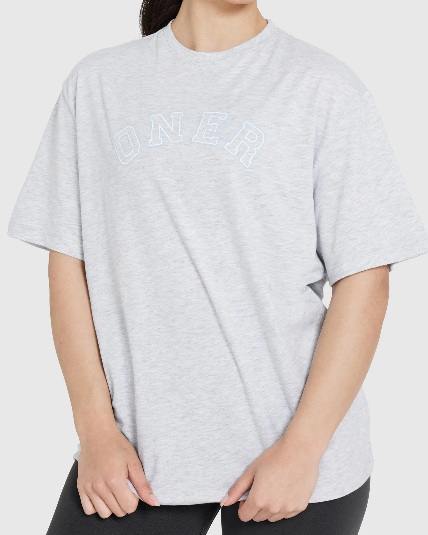 Classic Varsity Oversized Lightweight T-shirt | Light Grey Marl sold by Oner Active product image thumbnail 5