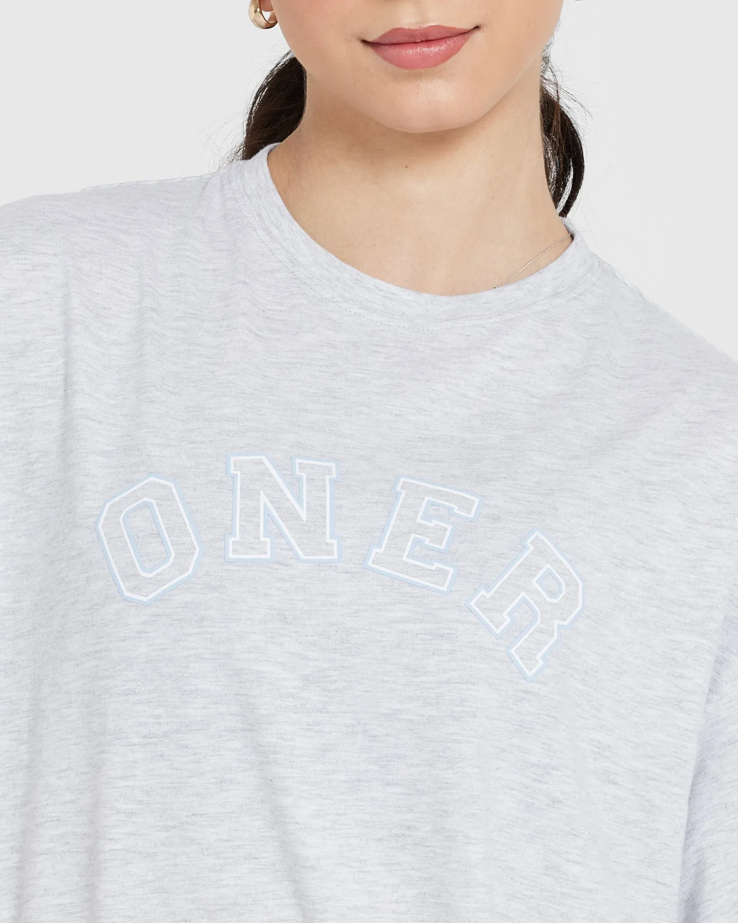 Classic Varsity Oversized Lightweight T-shirt | Light Grey Marl sold by Oner Active product image thumbnail 4