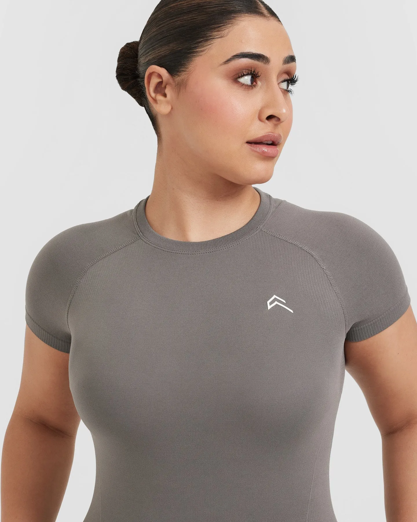 Go To Seamless Fitted Top | Ash Grey sold by Oner Active product image thumbnail 4