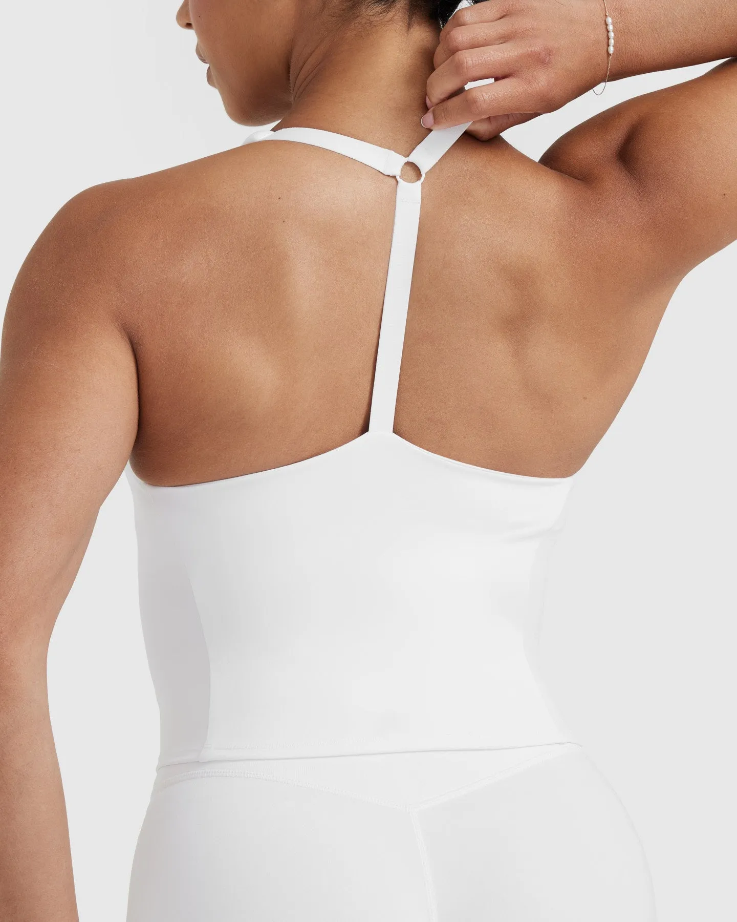 Timeless Square Neck Mid Vest | White sold by Oner Active product image thumbnail 5