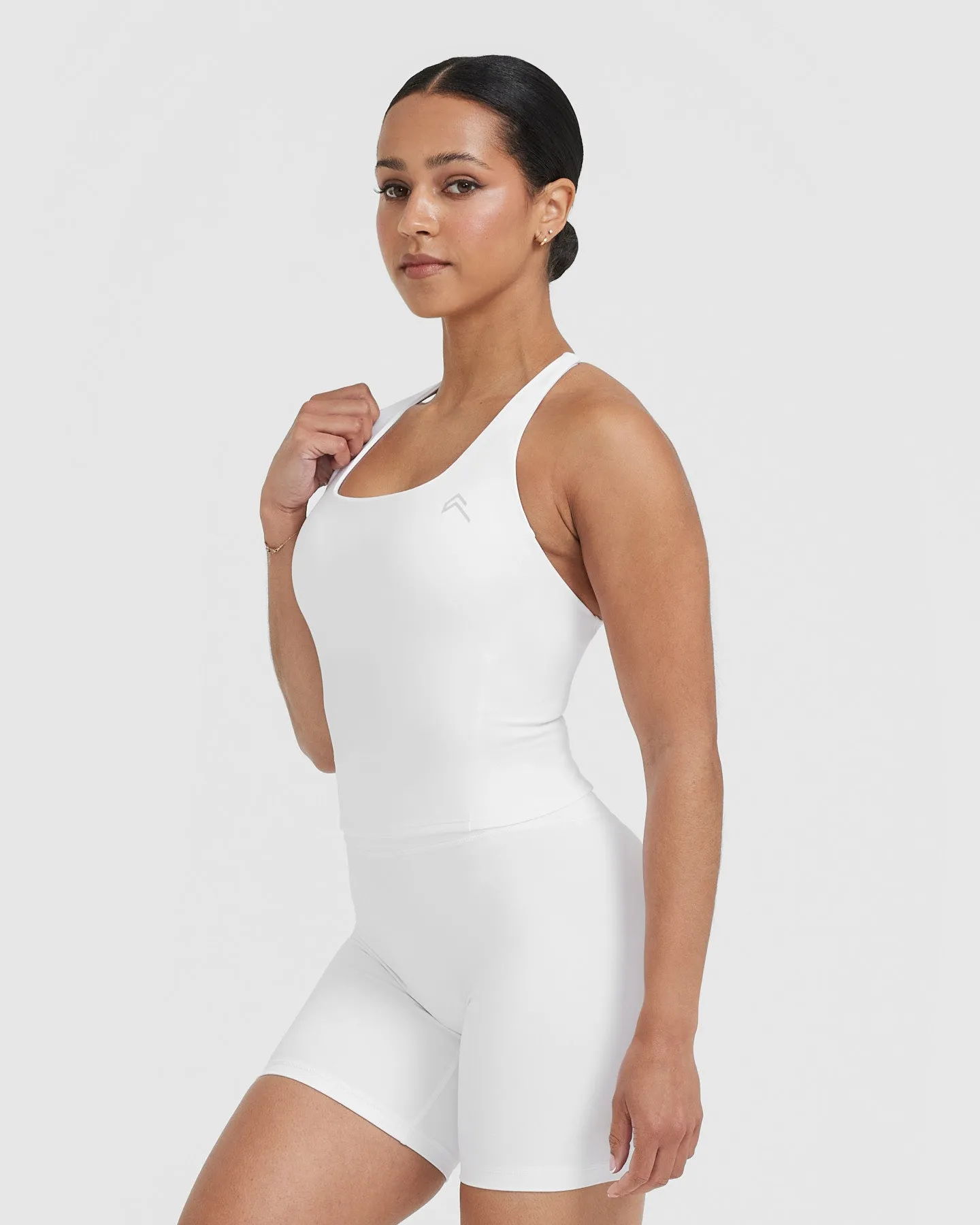 Timeless Square Neck Mid Vest | White sold by Oner Active product image thumbnail 2