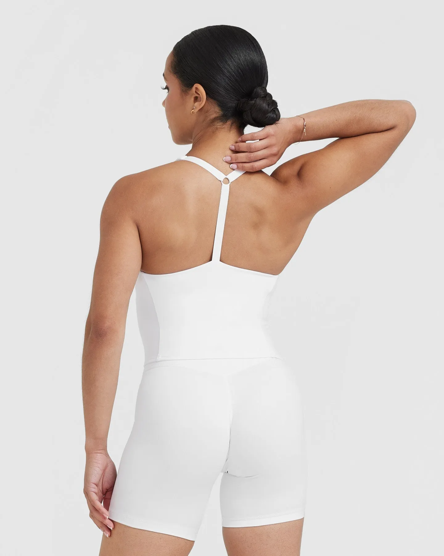 Timeless Square Neck Mid Vest | White sold by Oner Active product image thumbnail 3