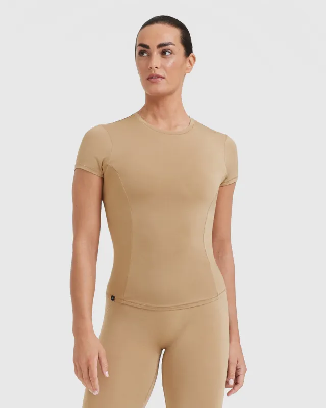 Mellow Soft Short Sleeve T-Shirt | Dune Brown sold by Oner Active