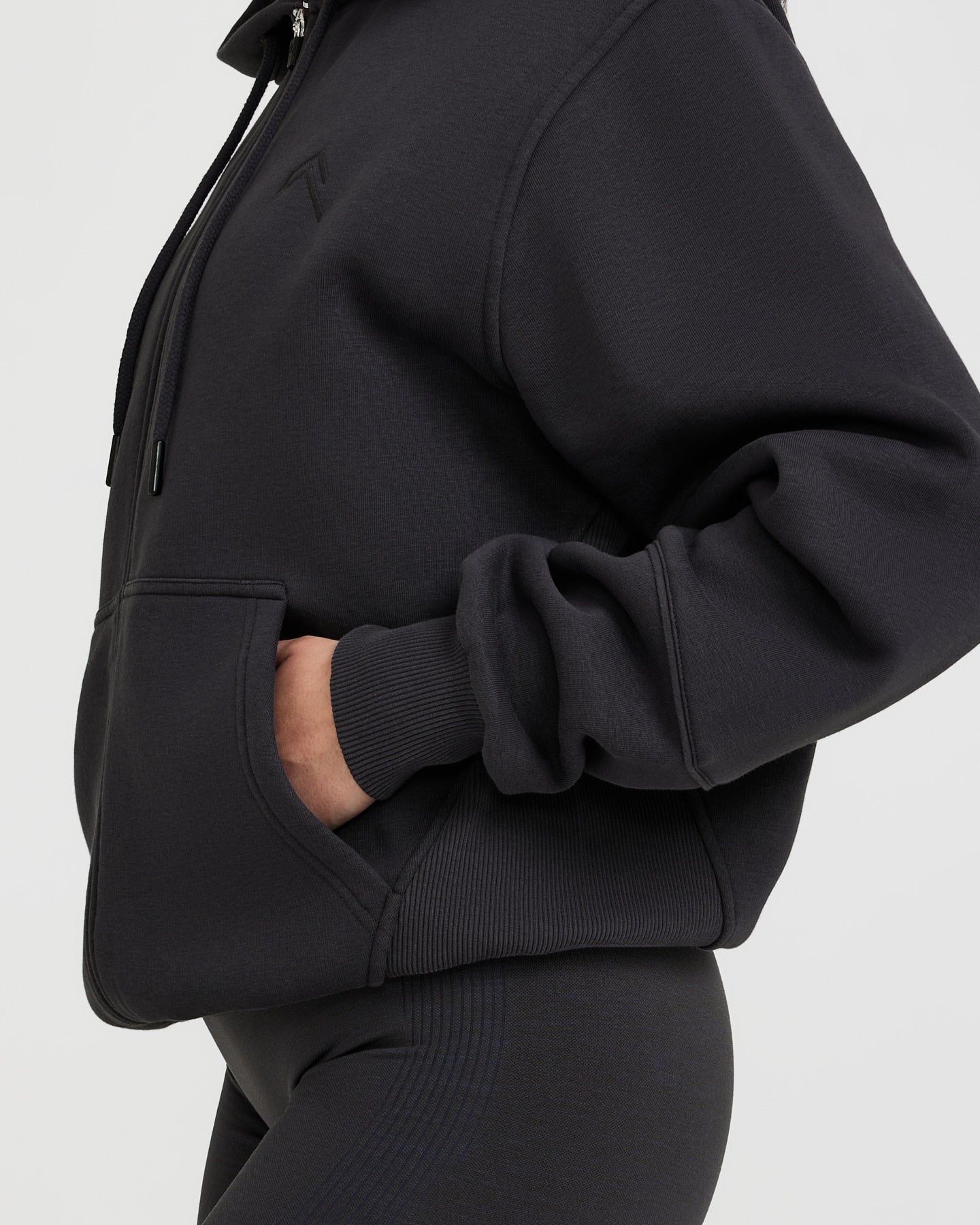 Classic Lounge Oversized Zip Through Hoodie | Coal sold by Oner Active product image thumbnail 5