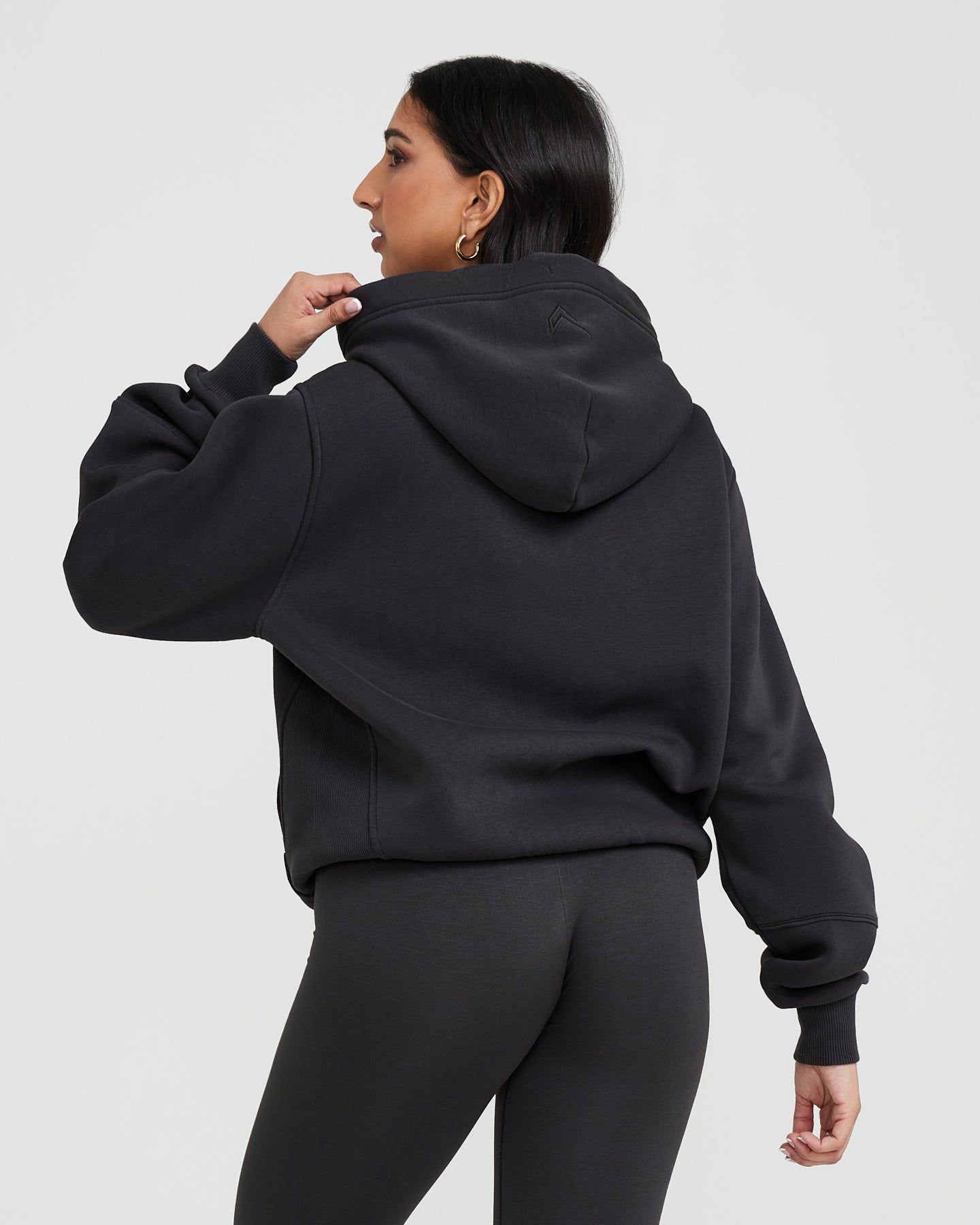 Classic Lounge Oversized Zip Through Hoodie | Coal sold by Oner Active product image thumbnail 2