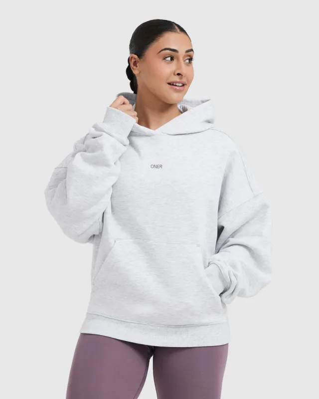 Raising the Bar Graphic Unisex Oversized Hoodie | Light Grey Marl sold by Oner Active