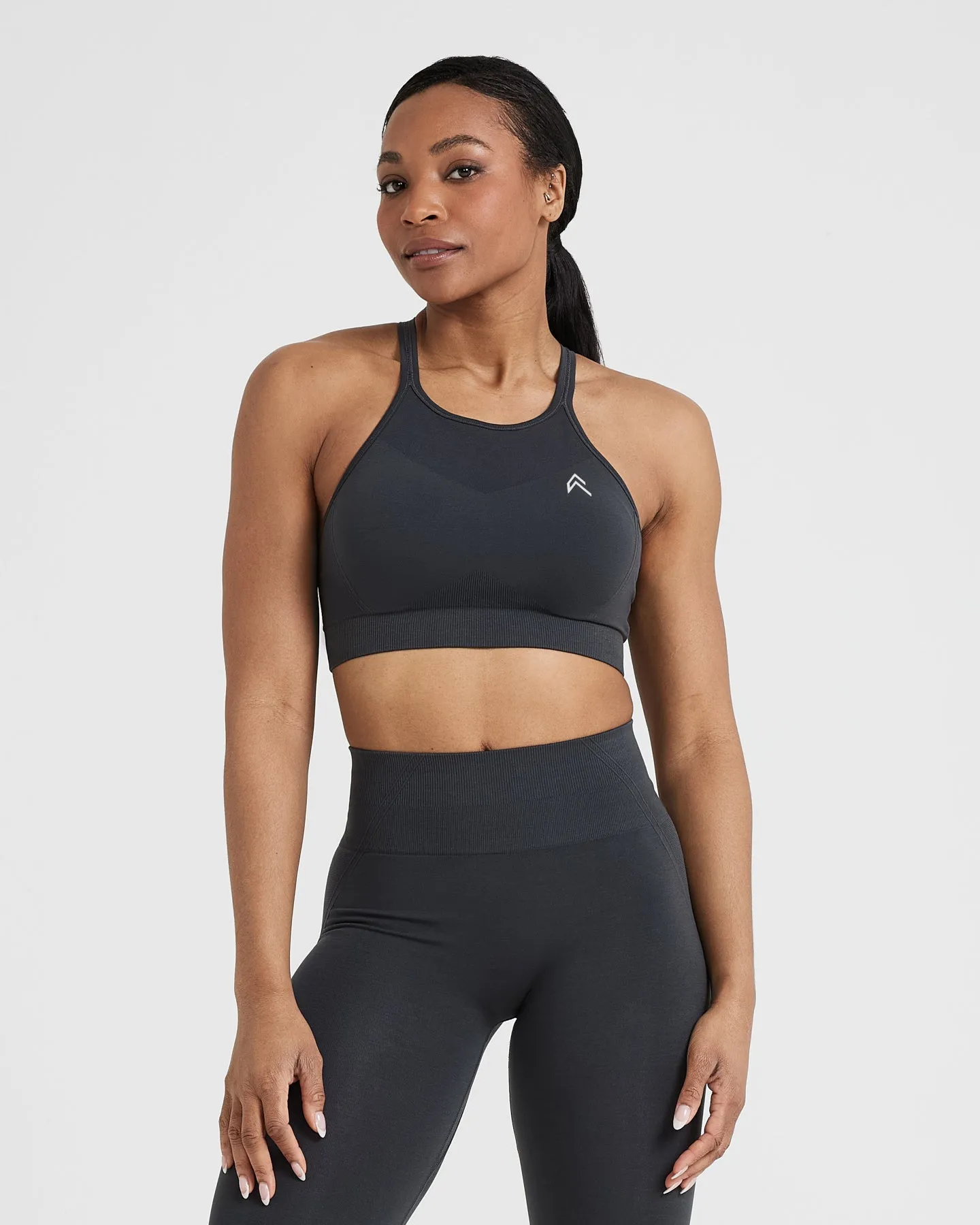 Effortless Seamless High Neck Bralette | Coal sold by Oner Active product image thumbnail 3