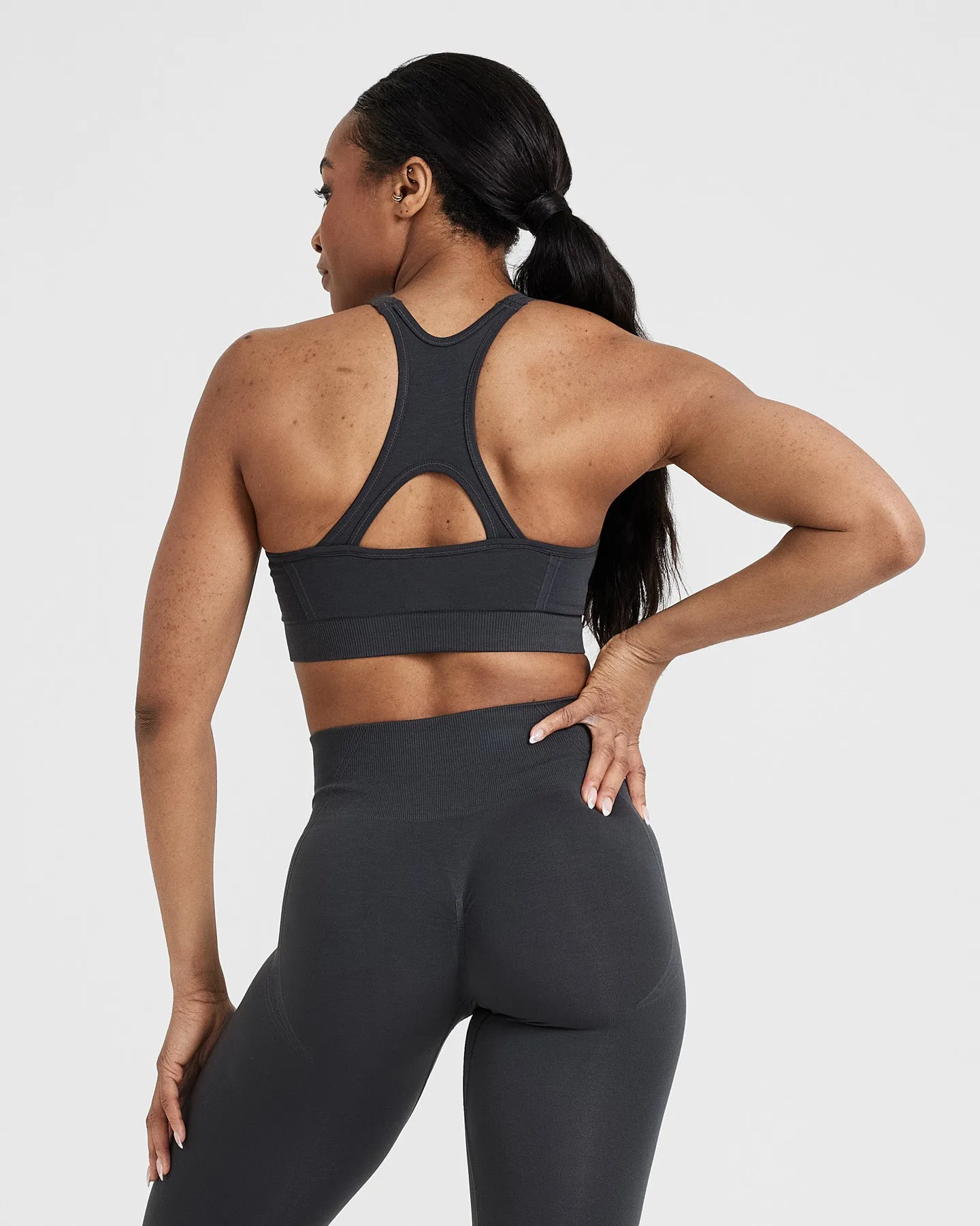 Effortless Seamless High Neck Bralette | Coal sold by Oner Active product image thumbnail 2