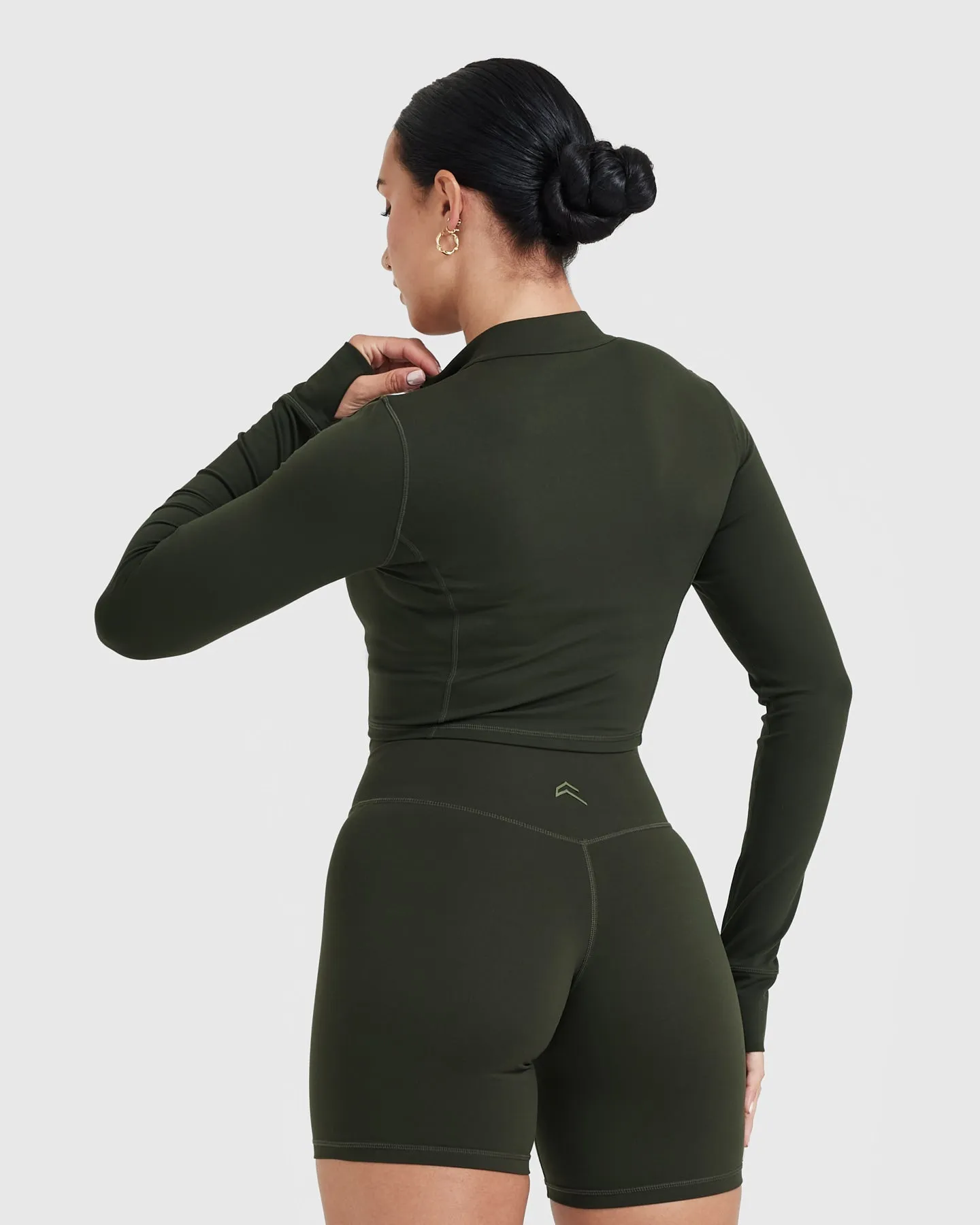 Timeless Crop Jacket | Khaki sold by Oner Active product image thumbnail 4