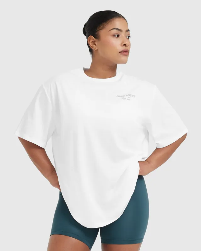 Classic Lifters Graphic Oversized Lightweight T-Shirt | White sold by Oner Active