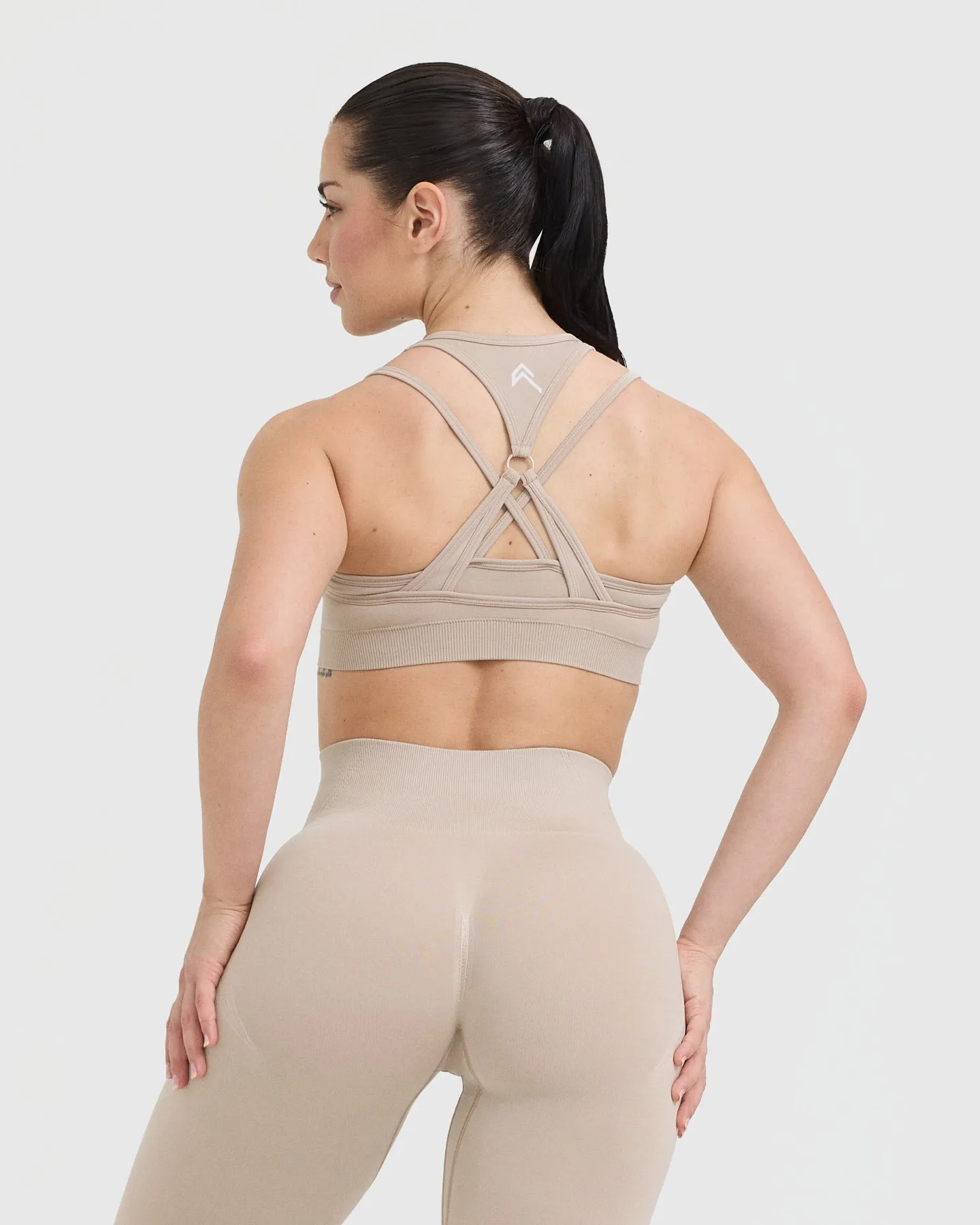 Effortless Seamless Layered Sports Bra | Mushroom Brown sold by Oner Active product image thumbnail 2