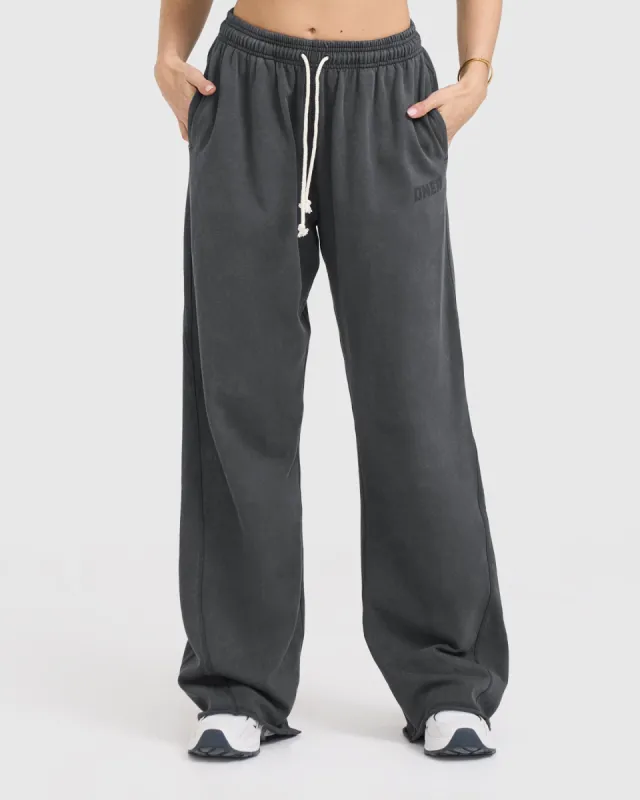 Raw Lounge Wide Leg Joggers | Coal sold by Oner Active