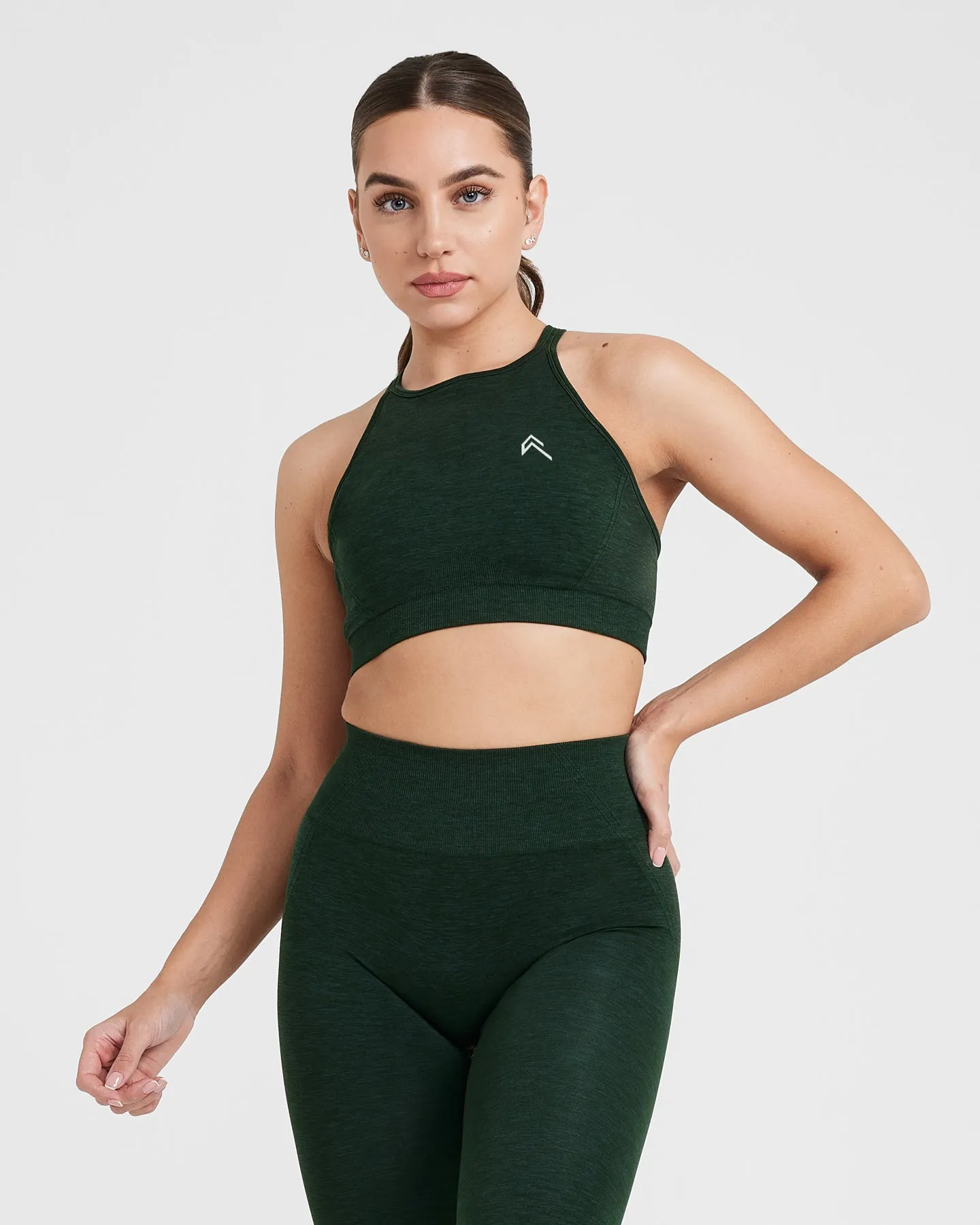 Effortless Seamless High Neck Bralette | Evergreen sold by Oner Active