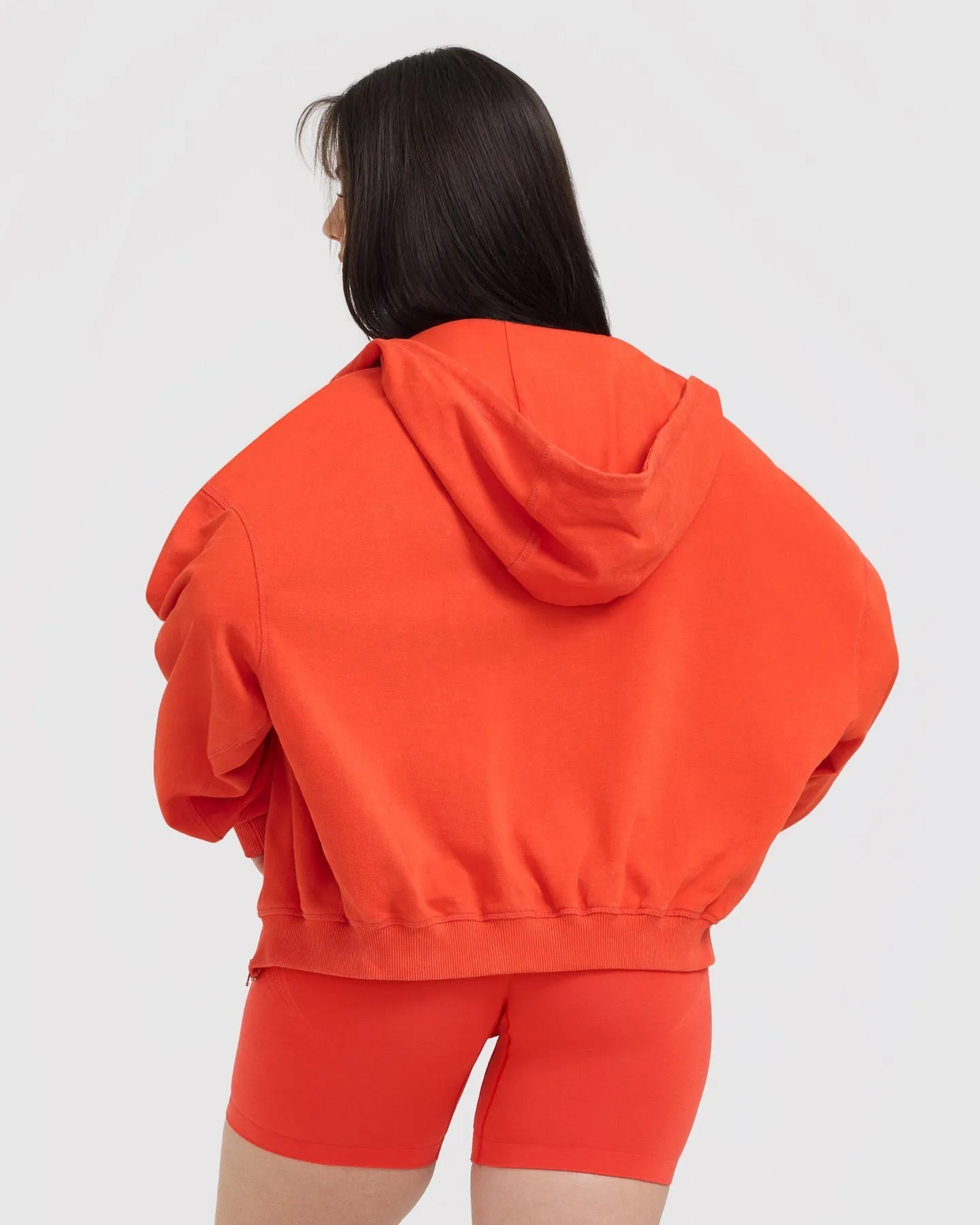 Raw Lounge Oversized Zip Hoodie | Charged Orange sold by Oner Active product image thumbnail 2