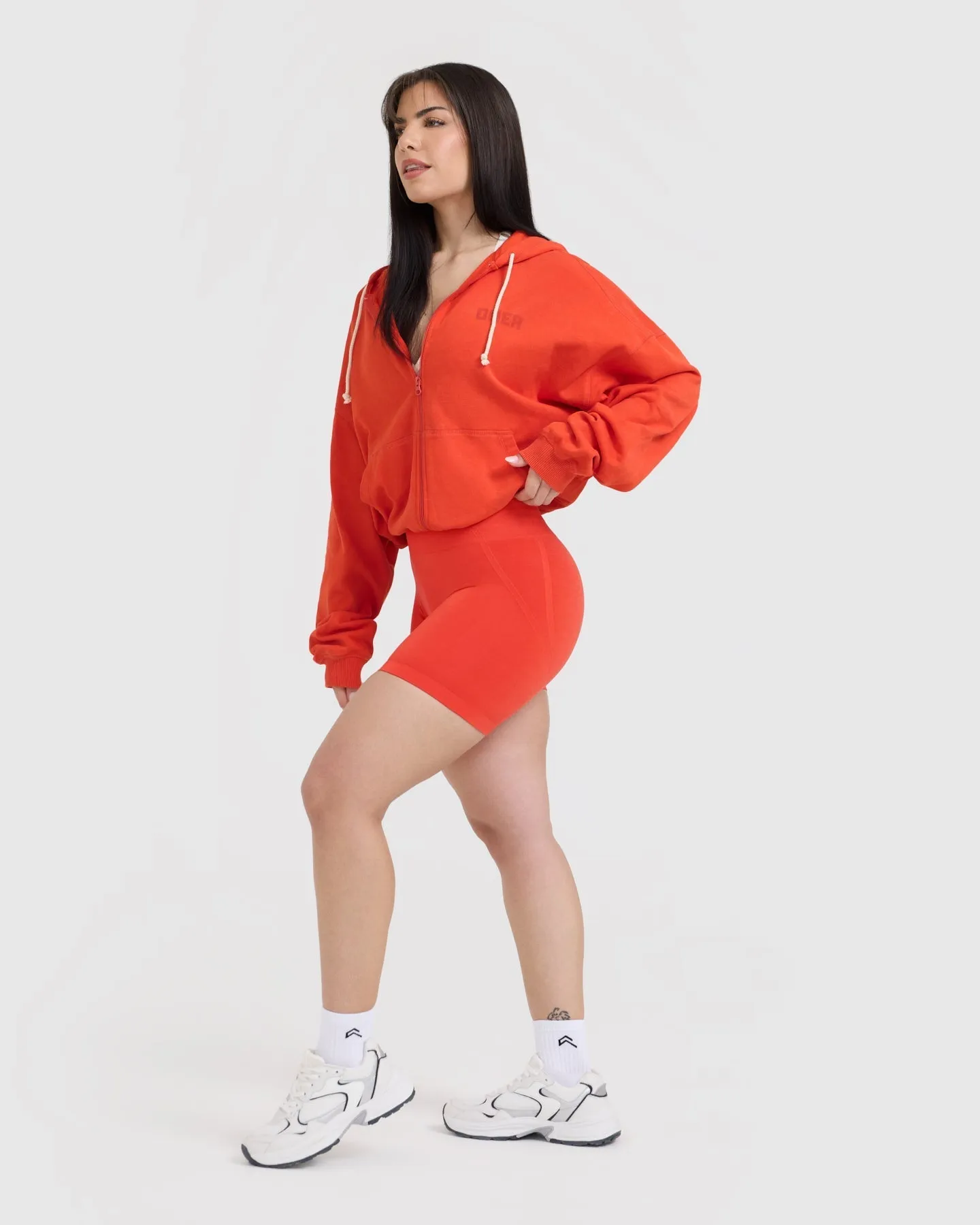 Raw Lounge Oversized Zip Hoodie | Charged Orange sold by Oner Active product image thumbnail 3