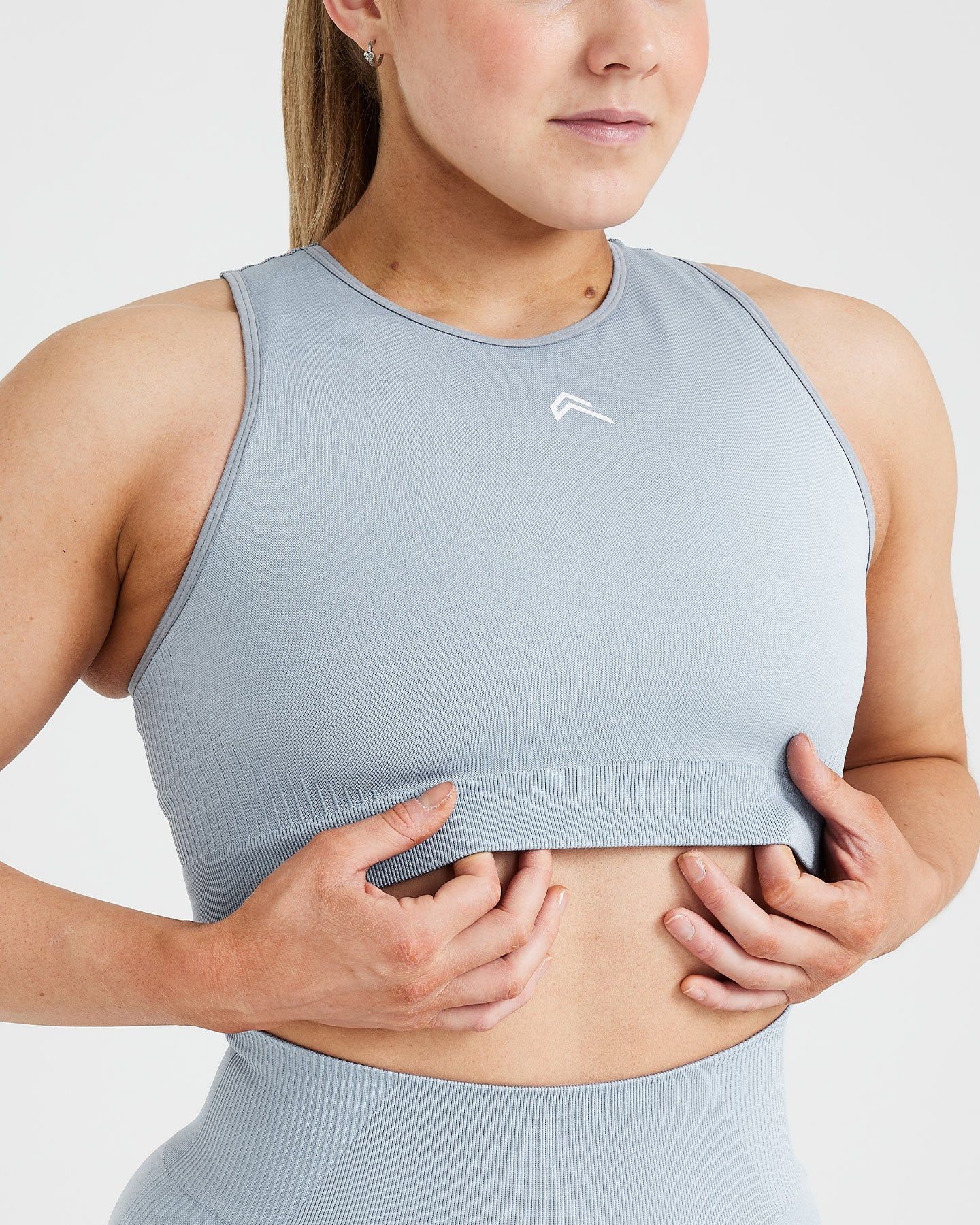 Classic Seamless 2.0 Crop Top | Smoke Grey Marl sold by Oner Active product image thumbnail 2